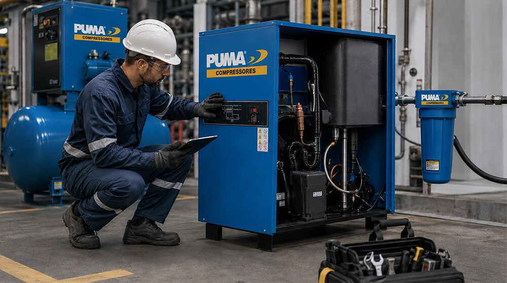 Manutenção preventiva em compressores industriais: como montar uma rotina que evita paradas