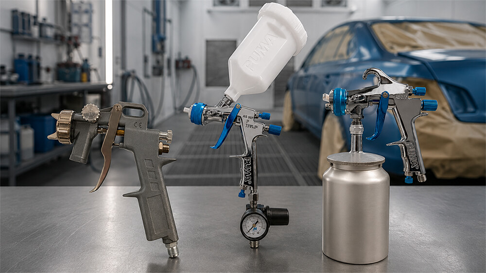 Como escolher a pistola de pintura ideal para a repintura automotiva