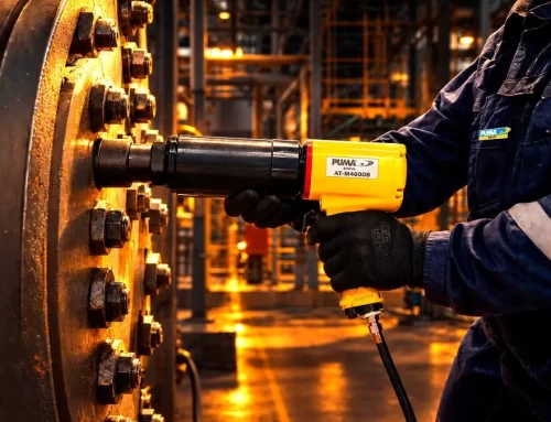 Torqueadeira pneumática e controle de aperto na montagem